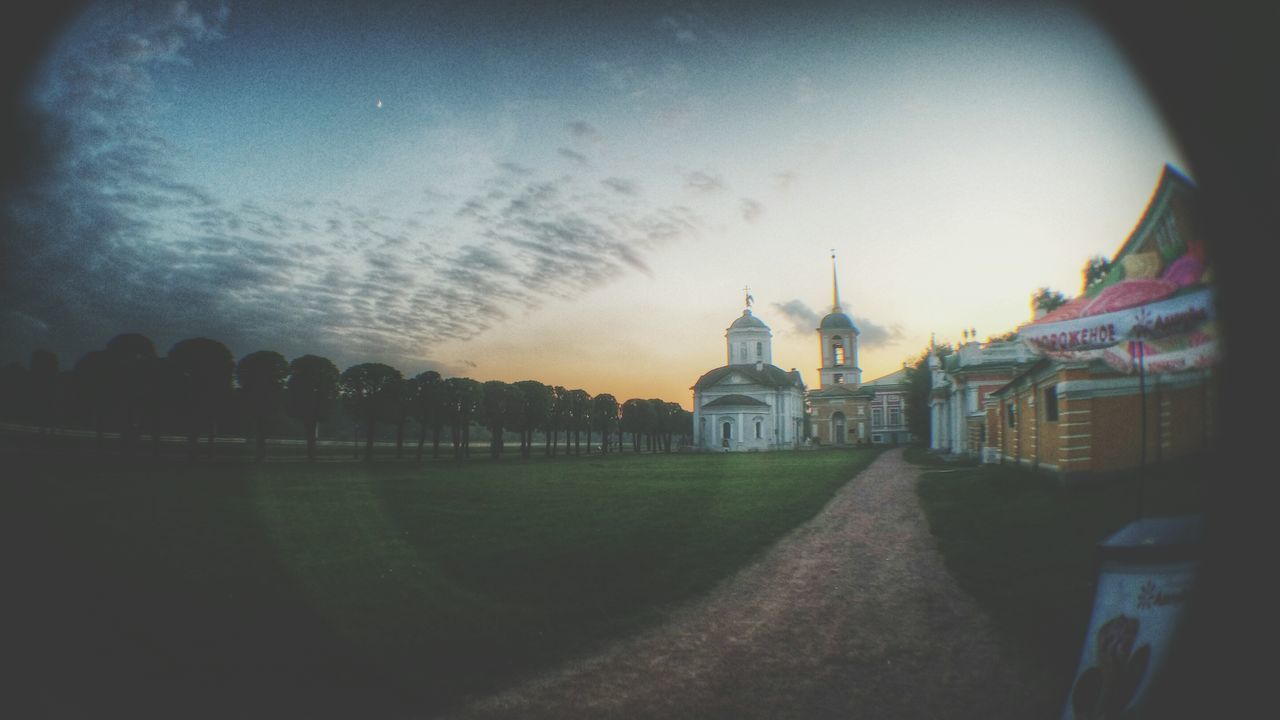 architecture, built structure, building exterior, sky, religion, place of worship, church, dome, spirituality, sunset, cloud - sky, auto post production filter, outdoors, travel destinations, cloud, no people, city, nature