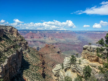 Panoramic view of landscape against cloudy sky