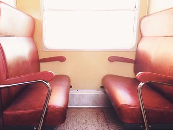 Empty seats in train