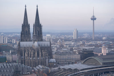 Aerial view of buildings in city