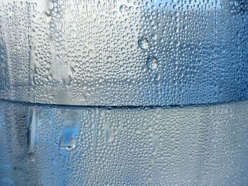 Close-up of raindrops on glass