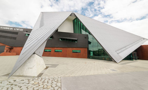 Low angle view of building against sky