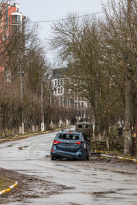 Cars on road