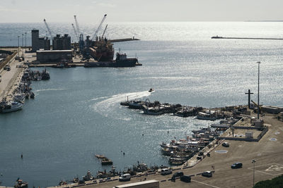High angle view of sea