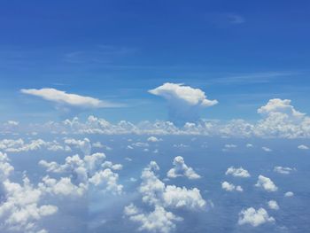 Low angle view of clouds in blue sky