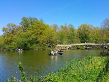 Boats in river