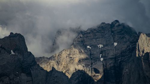 Scenic view of rocky mountains against sky