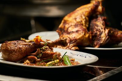 Close-up of food in plate