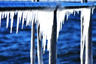 Close-up of water against built structure