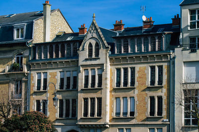 Low angle view of buildings against sky