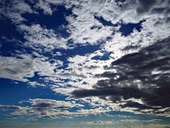 Low angle view of cloudy sky
