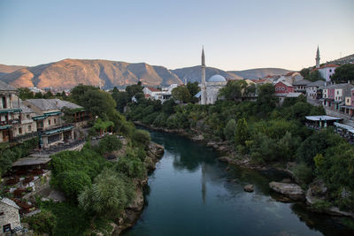 Canal passing through town