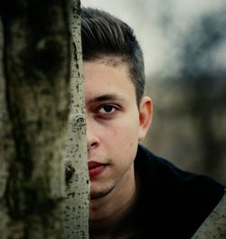 Close-up portrait of young man