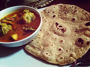 Close-up of served food