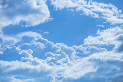 Low angle view of clouds in sky