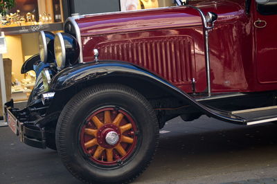 Close-up of vintage car