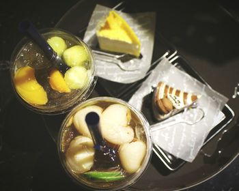 Close-up of food on table