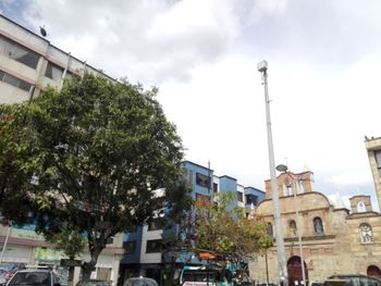 Low angle view of buildings against sky