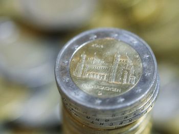 Close-up of coins