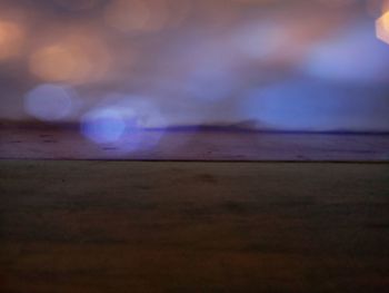 Close-up of illuminated lights at night