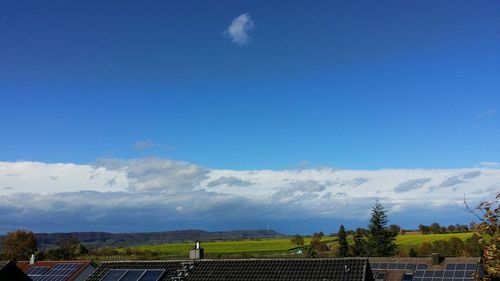 Scenic view of landscape against cloudy sky