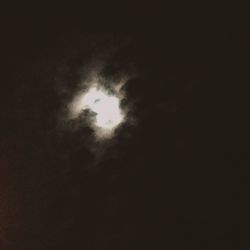Low angle view of moon in sky