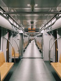 Empty subway train