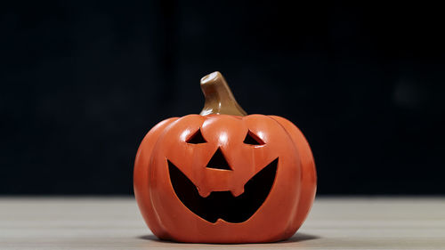 Close-up of pumpkin on table