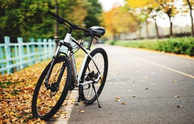 Bicycle on road