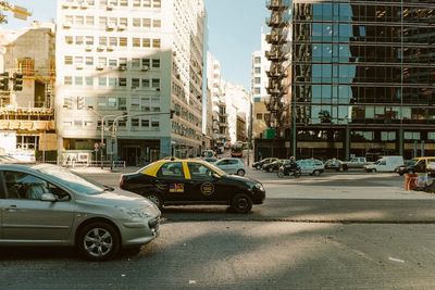 City street with buildings in background