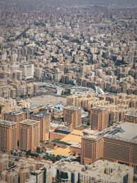 High angle view of cairo cityscape