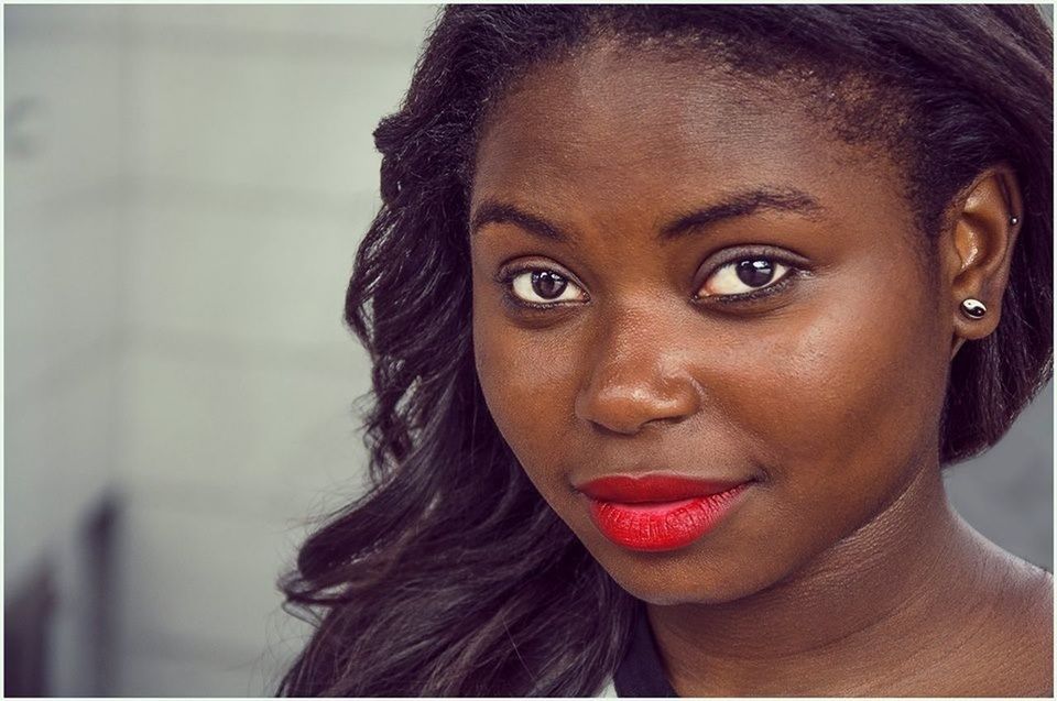 headshot, looking at camera, portrait, close-up, human face, person, indoors, focus on foreground, front view, young adult, head and shoulders, lifestyles, transfer print, auto post production filter, leisure activity, young women