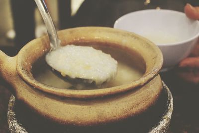 Close-up of bread in bowl