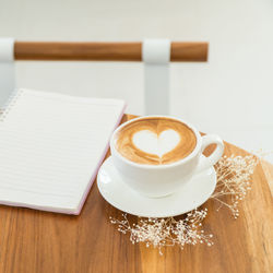 Close-up of coffee on table