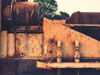 Close-up of old rusty metal