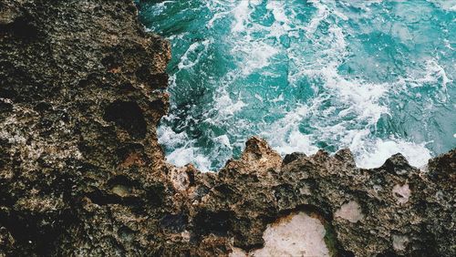 Rocks in sea