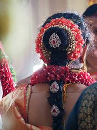 Close-up of person wearing mask