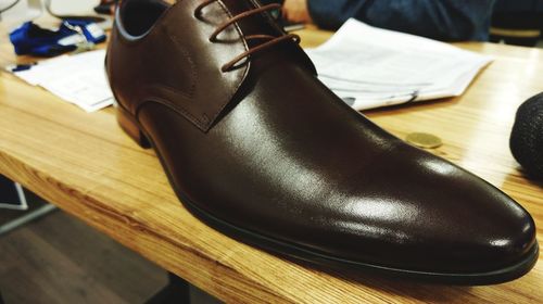 Close-up of black tea on table