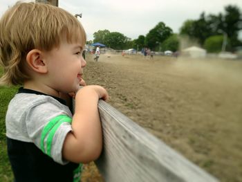 Cute girl playing on beach