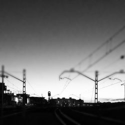 Railroad tracks against sky