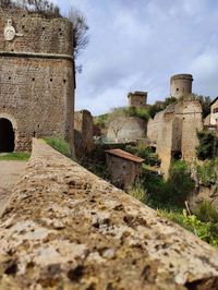 View of old ruins against sky