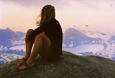 Woman looking at sea