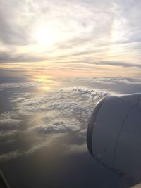 Aerial view of clouds over sea