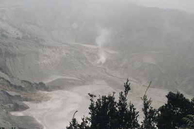 Beautiful crater of tangkuban perahu mountain, bandung, west java