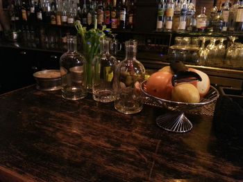 Close-up of food on table