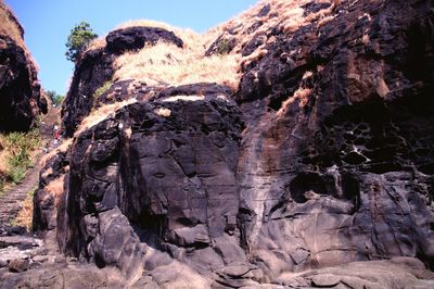 Rock formation against sky