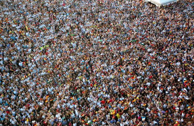 Full frame shot of a big group people