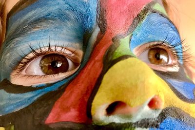 Close-up of multi colored eye