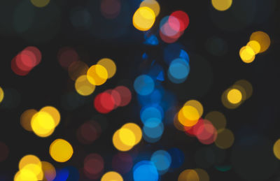 Defocused image of illuminated lights