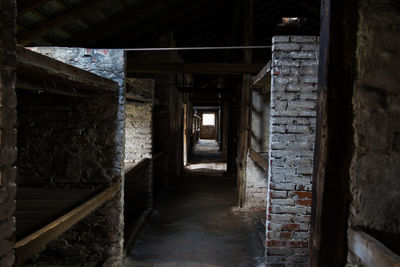 Interior of abandoned building